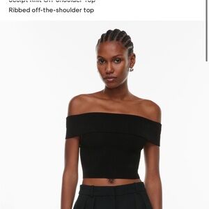 Babaton Sculpt Knit Off-Shoulder Top